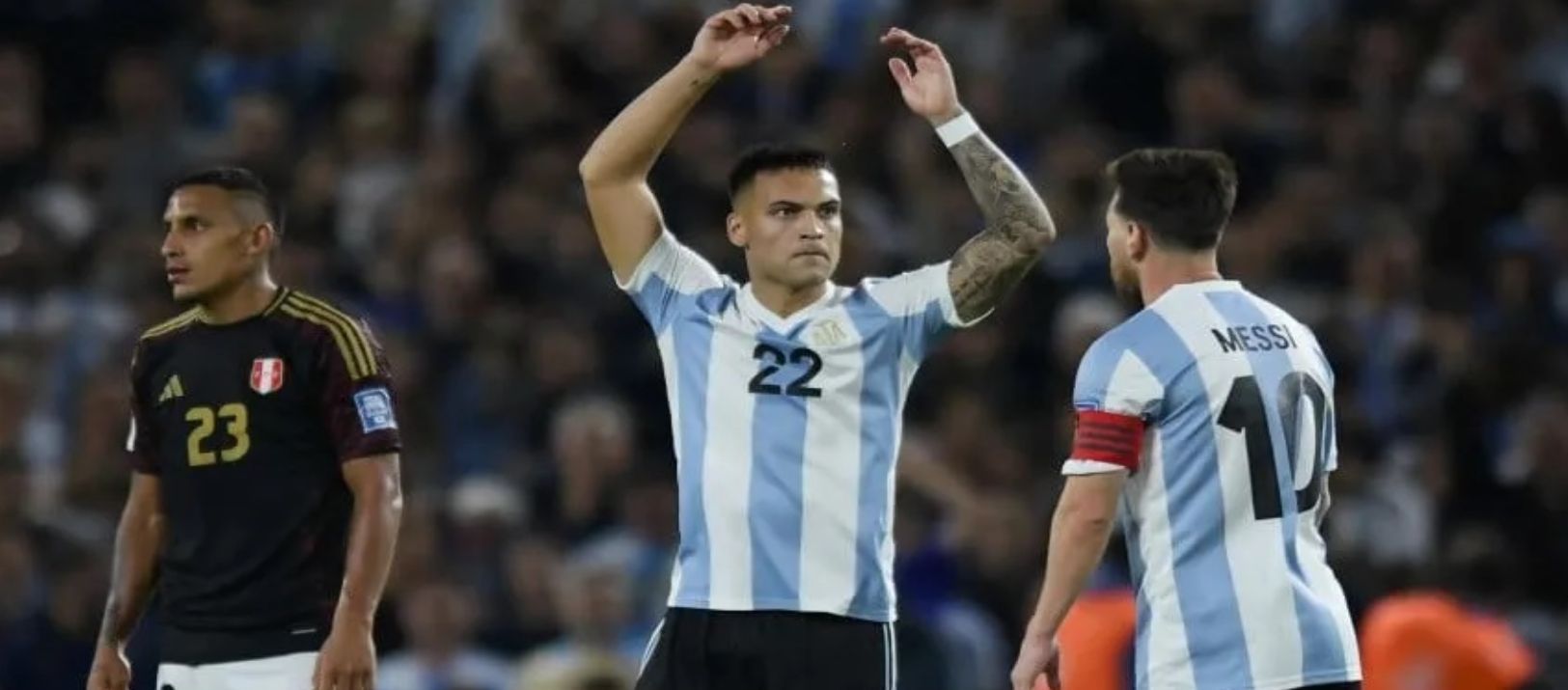 Imagen de la noticia: Lautaro le dio el triunfo a la Selección Argentina y alcanzó a Diego Maradona