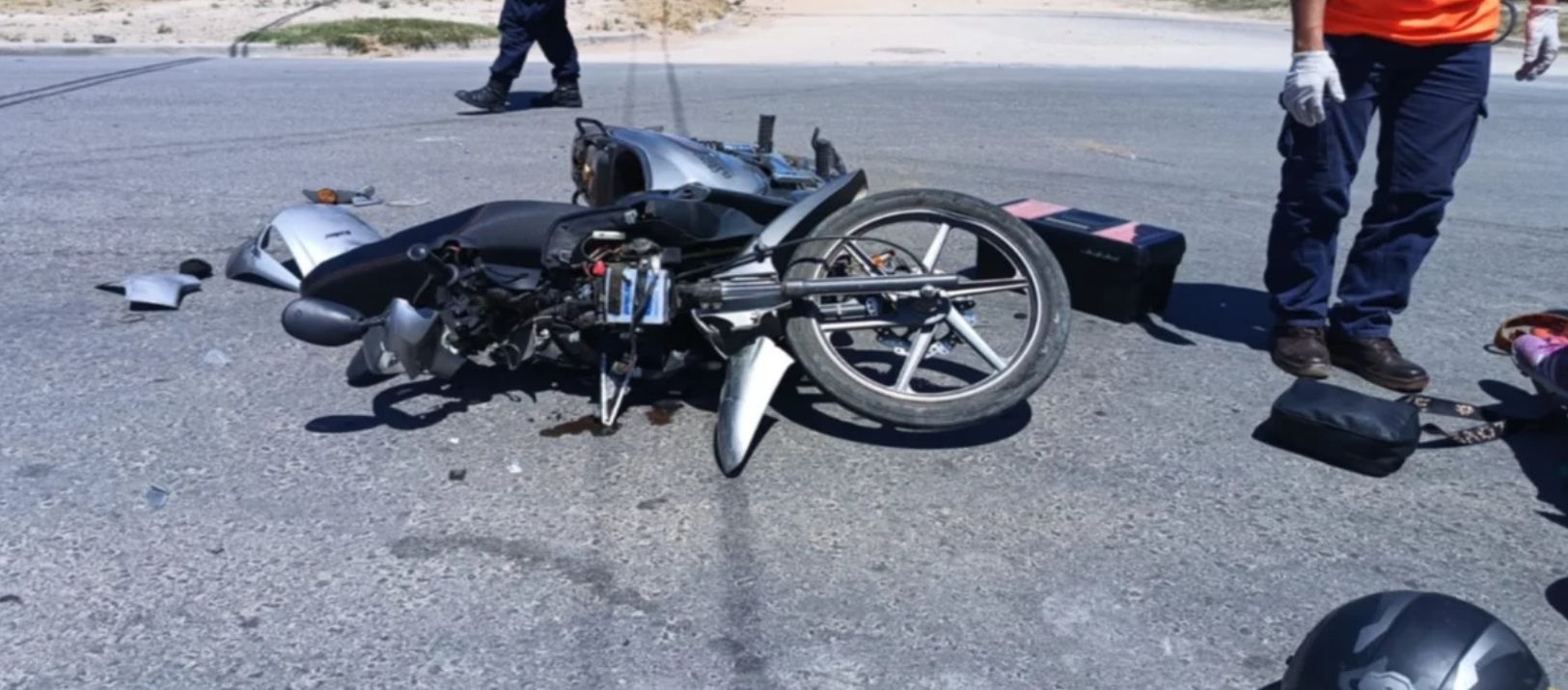 Imagen de la noticia: Una joven motociclista resultó herida tras chocar con un auto